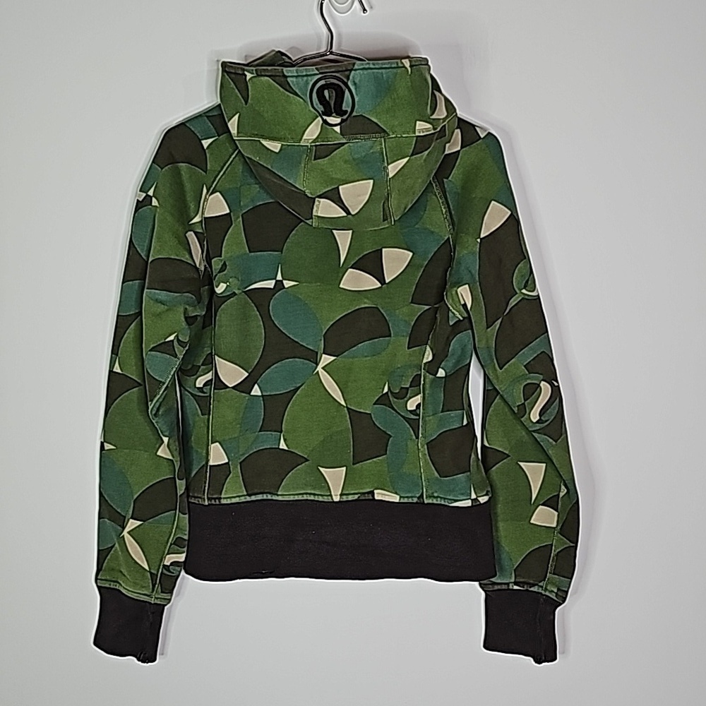 Lululemon size 4 brown and green scuba zip up hoodie
